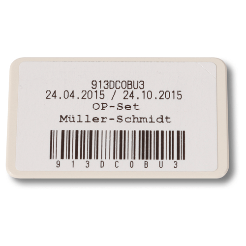 Barcode-Schild MELAstore Box weiß, unbeschriftet 1VE = 10St.