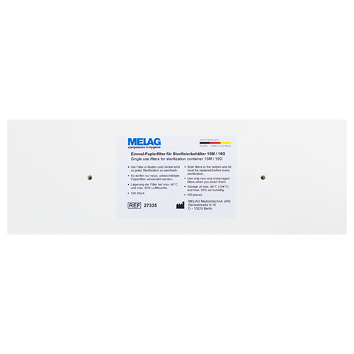 Einmal-Papierfilter für 15M/G 100 Stück