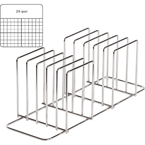 Einsatzgestell für 5 Tabletts oder 10 halbe Tabletts