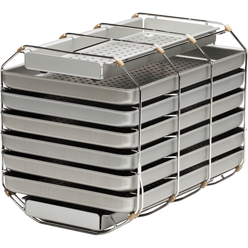 Halterung E Plus (lang) zu 43B+ & 44B+ für 6 Tabletts+2 schmale Tabletts