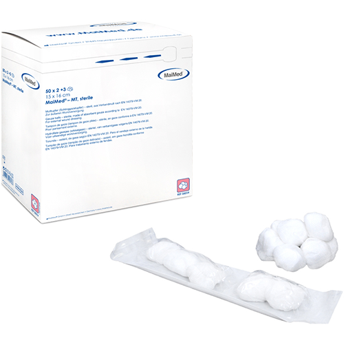 Maimed Rundtupfer Mull steril, pflaumengross, 100 x 3 Stk.