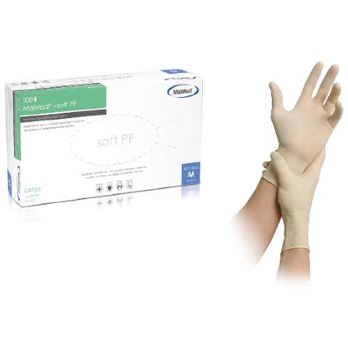 Maimed Soft Untersuchungshandschuhe latex, puderfrei, Grösse XS, 100 Stk.