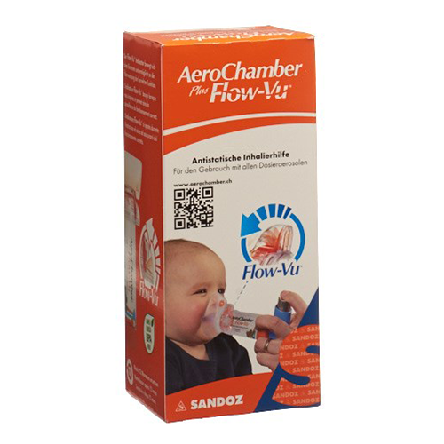 AeroChamber Plus Flow-Vu Inhalierhilfeorange, mit Maske, 1 Stk.