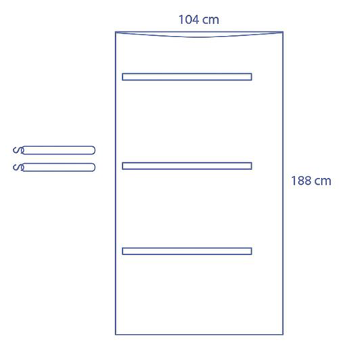 Universaler C-Bogen Bezug 2-teilig, 90 x 225 cm, 75 Stk.