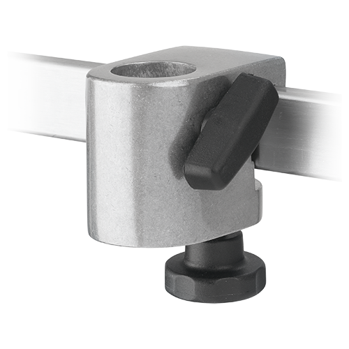 Normschienenklaue mit T-Schraube zur fixation des Infusionsstativ