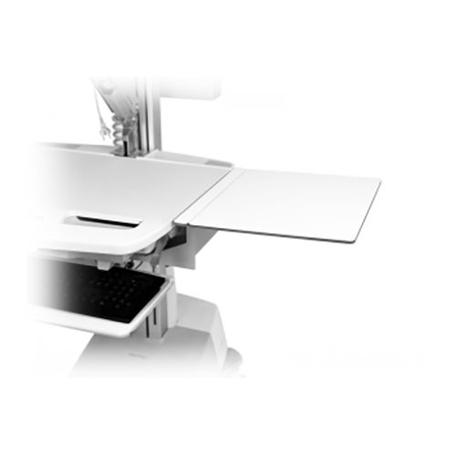 Arbeitsplatte, klappbar zu Ergotron weiss/silber, rechts o. links montiert