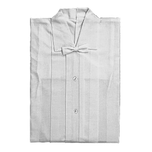 Bestattungshemd Herren Baumwolle mit Fliege, 5 Stk.