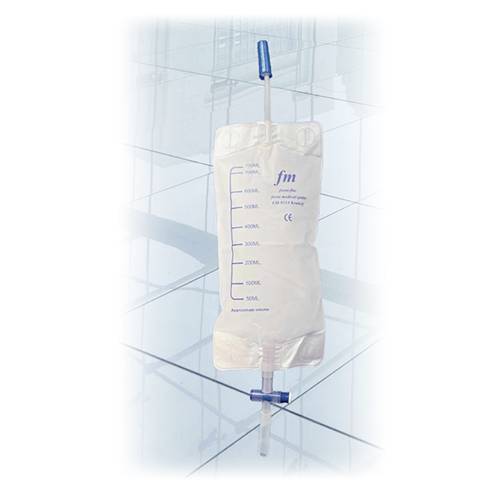 Urinbeutel T-Ventil (kurz)750 ml, 10 cm Schlauch, 10 Stk.