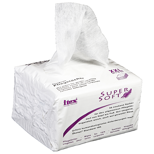 SuperSoft Pflegetuch Vlies 30 x 32 cm, 18 Spenderpack à 50 Stk.