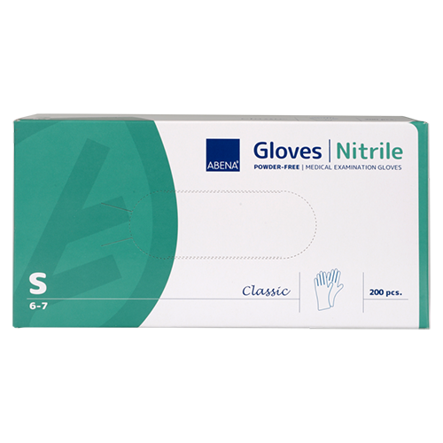 Abena Nitril Handschuhe Classic weissGr. S, weiss, 10 Boxen à 200 Stk.
