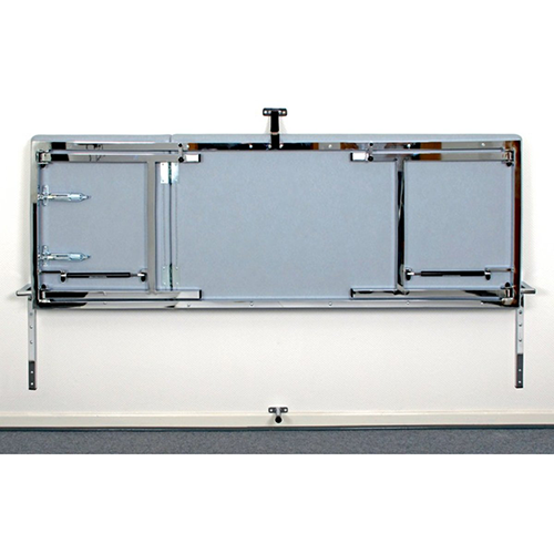 Wandklappliege 2-teilig Breite: 650 mm, Gestell weiss