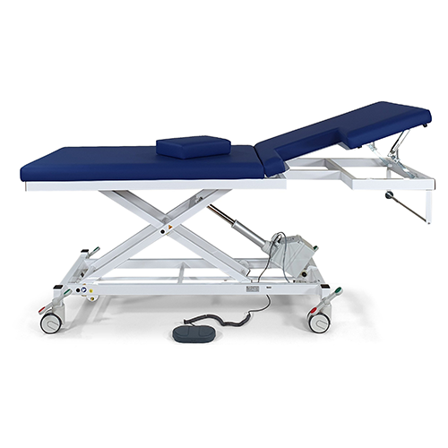 Echokardiographie-Liege, 2-teilig hydr. höhenverstellbar, B=700mm, weiss