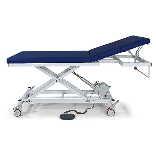 Echokardiographie-Liege, 2-teilig hydr. höhenverstellbar, B=700mm, weiss