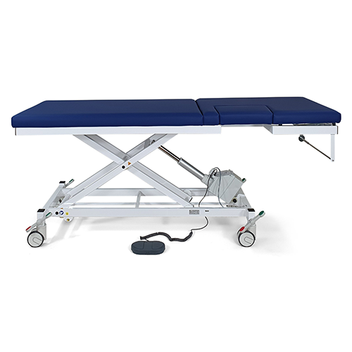 Echokardiographie-Liege, 2-teilig hydr. höhenverstellbar, B=700mm, weiss