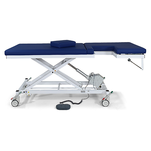 Echokardiographie-Liege, 2-teilig hydr. höhenverstellbar, B=700mm, weiss